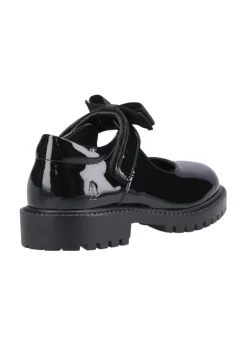Hush Puppies Black Astrid Bow Patent Junior