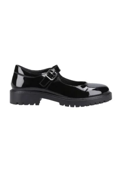 Hush Puppies Black Aurora Patent Senior Shoe
