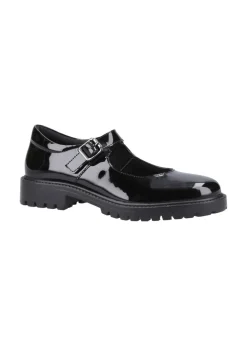 Hush Puppies Black Aurora Patent Senior Shoe