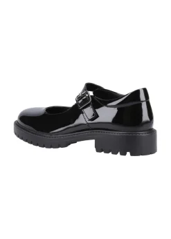 Hush Puppies Black Aurora Patent Senior Shoe