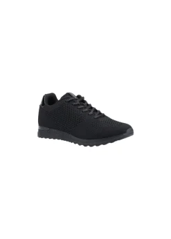 Hush Puppies Black Katrina Lace Up Trainer