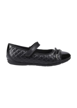 Hush Puppies Black Lottie Quilt Ballerina Junior