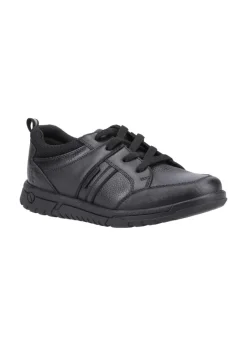 Hush Puppies Boys Black Steven Senior School Shoes (Older 3-6)