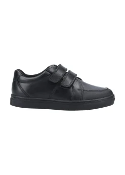 Hush Puppies Boys Black Santos Junior School Shoes (Younger 10-Older 2)