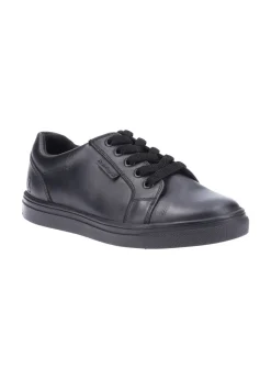 Hush Puppies Boys Black Sam Junior School Shoes (Younger 10-Older 2)