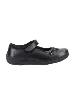 Hush Puppies Girls Black Christina Junior School Shoes (Younger 10-Older 2)