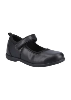 Hush Puppies Girls Black Bianca Jnr School Shoes (Younger 10- Older 2)