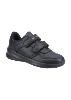 Hush Puppies Unisex Black Marling Easy Senior School Shoes (Older 3-5)
