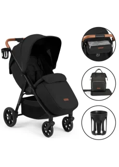 Ickle Bubba Black Stomp Stride Prime Stroller