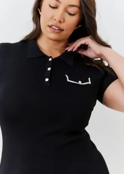 In The Style Black Knitted Dress