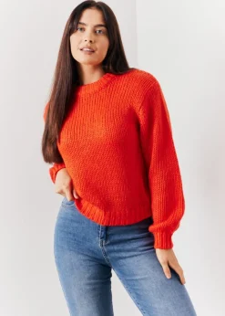 In The Style Red Chunky Knit Jumper