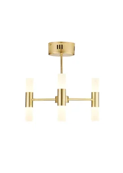 Inlight 3 Arm Brass Tube 6LT Led Chandelier (35cm x 39cm)
