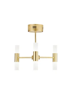 Inlight 3 Arm Brass Tube 6LT Led Chandelier (35cm x 39cm)