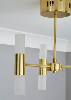 Inlight 3 Arm Brass Tube 6LT Led Chandelier (35cm x 39cm)