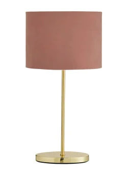 Inlight Blush Pink Velvet Stick Table Lamp (40cm x 16cm x 21cm)