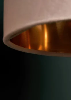 Inlight Blush Pink Velvet Stick Table Lamp (40cm x 16cm x 21cm)