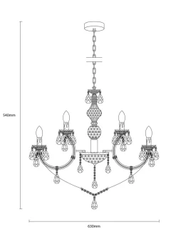 Inlight Charlotte 12 Light Chandelier (135cm x 63cm x 63cm)