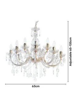 Inlight Charlotte 12 Light Chandelier (135cm x 63cm x 63cm)