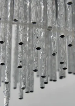 Inlight Chrome Rods 5 Light Flush Ceiling Light (18cm x 30cm x 30cm)