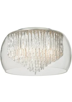 Inlight Chrome Rods 5 Light Flush Ceiling Light (18cm x 30cm x 30cm)