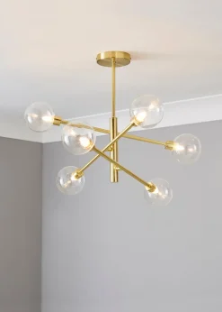Inlight Nova Semi Flush Ceiling Light Brass (56cm x 60cm x 60cm)