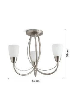 Inlight Prado 3 Light Ceiling Light (36cm x 44cm x 44cm)
