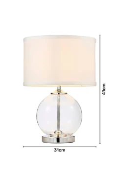 Inlight Small Dartmoor Glass Table Lamp (41cm x 28cm)