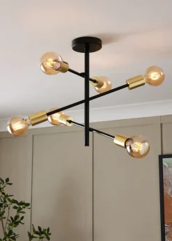 Inlight Tribecca Semi Flush 6LT Ceiling Light (64cm x 56cm x 40cm)