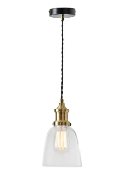 Inlight Warehouse 1 Light Diner Pendant (75cm x 6cm x 36cm)