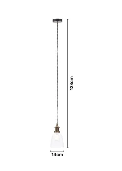 Inlight Warehouse 1 Light Diner Pendant (75cm x 6cm x 36cm)