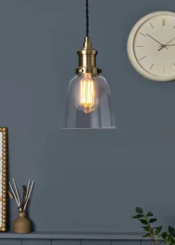 Inlight Warehouse 1 Light Diner Pendant (75cm x 6cm x 36cm)