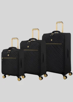 IT Luggage Black Desirable Soft Suitcase