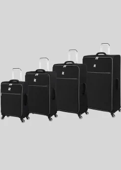IT Luggage Black Navigator Soft Suitcase