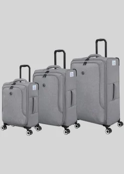 IT Luggage Grey Eco Soft Suitcase