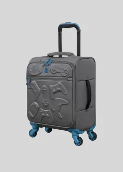 IT Luggage Kids Grey Gaming Suitcase