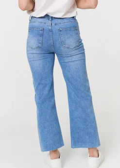 Izabel London Blue High Waist Straight Leg Denim Jeans
