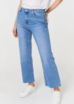 Izabel London Blue High Waist Straight Leg Denim Jeans