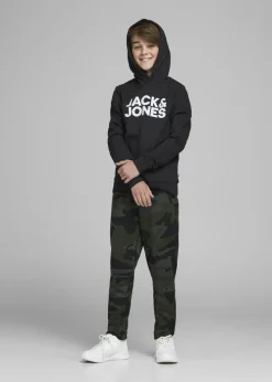 Jack & Jones Kids Black Logo Hoodie (8-16yrs)