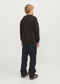 Jack & Jones Kids Black Barley Cargo Trousers (8-16yrs)