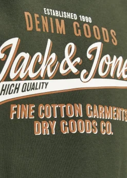 Jack & Jones Kids Khaki Printed Hoodie (8-16yrs)