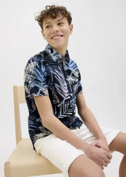 Jack & Jones Kids Navy Hawaii Shirt (8-16yrs)