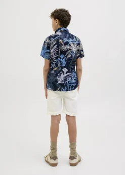 Jack & Jones Kids Navy Hawaii Shirt (8-16yrs)