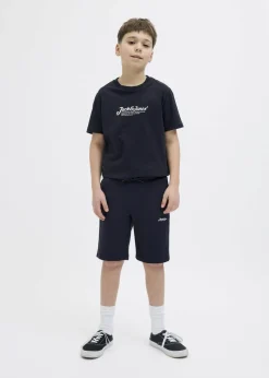 Jack & Jones Navy Jogger Shorts (8-16yrs)