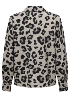 JDY Beige Animal Satin Shirt