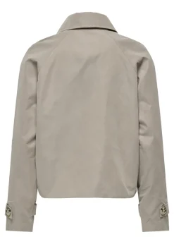 JDY Beige Cropped Trench Coat