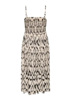 JDY Beige Patterned Midi Dress