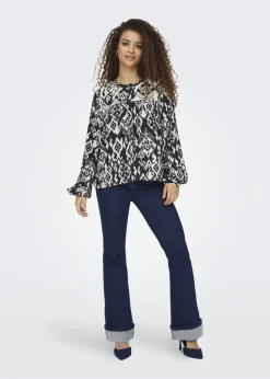 JDY Black Tiger Blouse