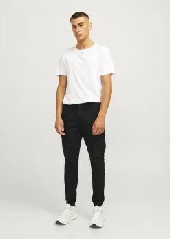 JJ Rebel Black Michael Cargo Trousers