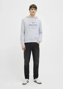 JJ Rebel Grey Tennis Slogan Hoodie