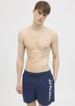 JJ Rebel Navy Hawaii Swim Shorts